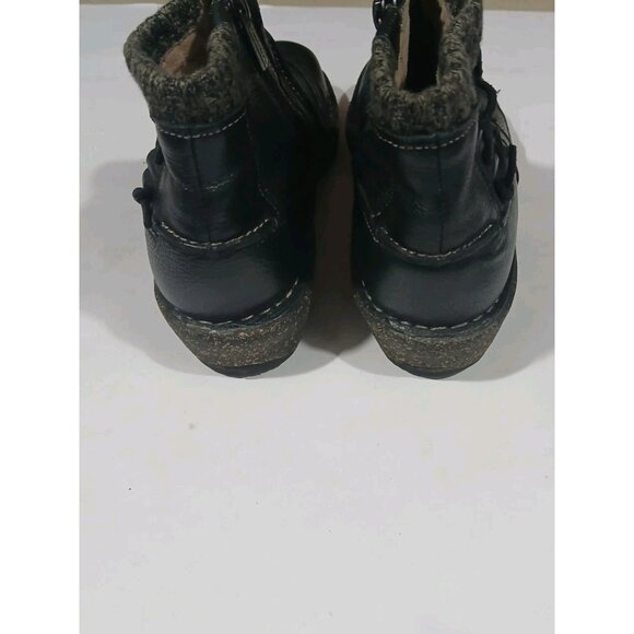 Aetrex Side Zip Booties Boots Size 9 9.5 Eur 40 Black Leather Ankle - Picture 4 of 9